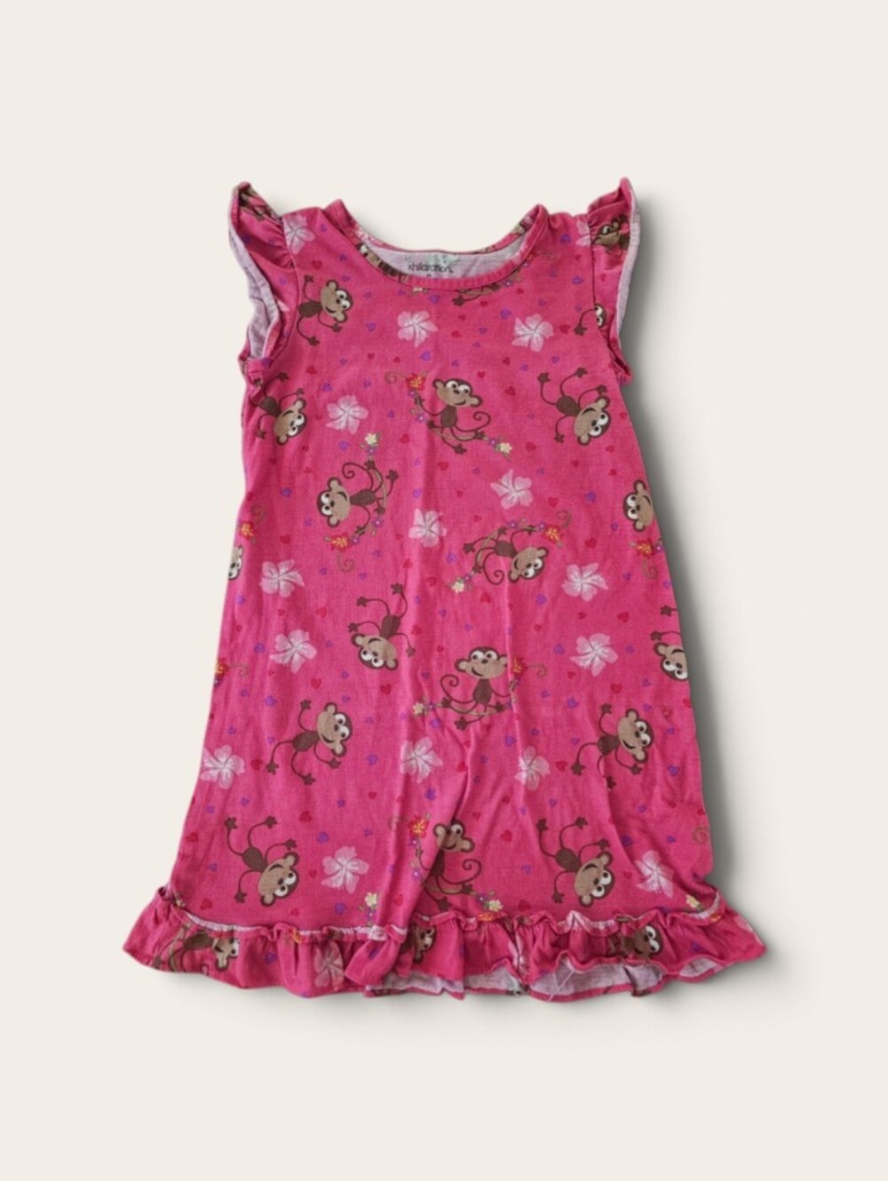 Xhilaration Pink Monkey Nightgown for Girls